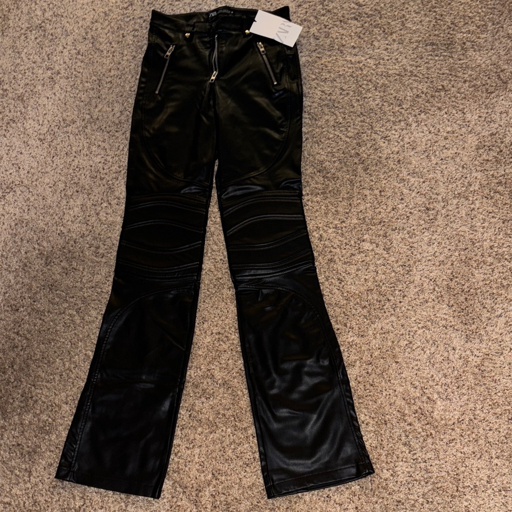 Zara Sleek Black Flare Pants